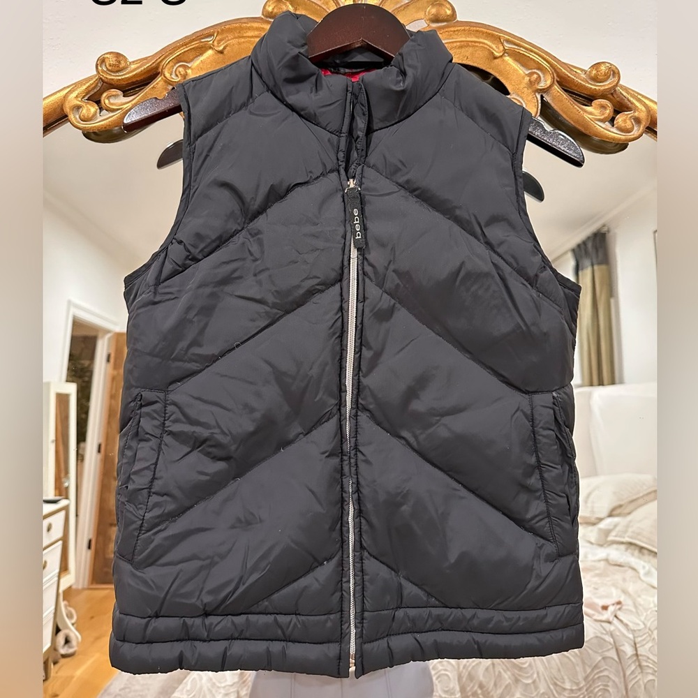 BEBE Sport Black Quilted Vest Sz S